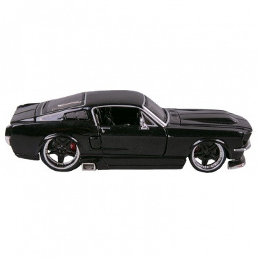 39094 DIY машинка с отверткой die-cast 1967 Ford Mustang GT, 1:24, чёрная, открывающиеся двери